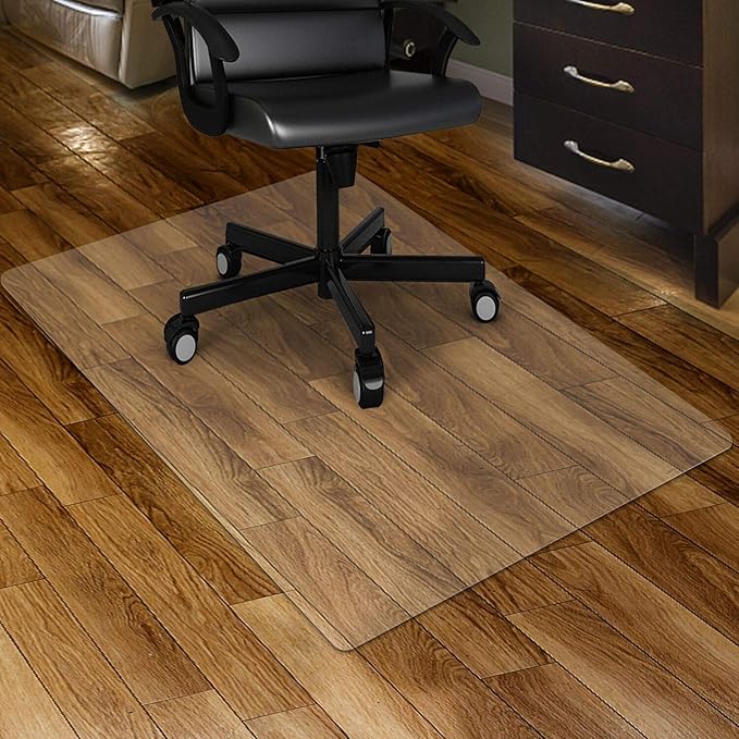 Kuyal Chair Mat for Hardwood Floor, 46 x 46 inches Rectangle Desk Durable by Kuyal