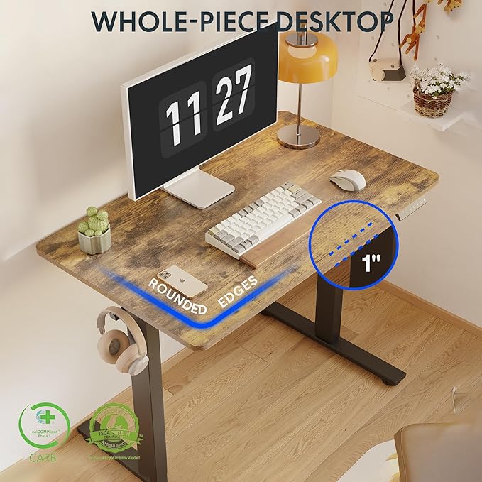 FLEXISPOT One-Piece Electric Standing Desk, 48 x 30 Inches Adjustable Desk - Image 4