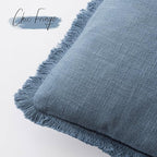 Foindtower Set of 2 Decorative Linen Fringe Throw Pillow Covers Cozy Boho - Image 3