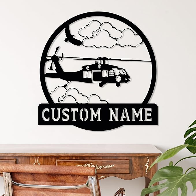 Personalized Metal Airplane Wall Art, Airplane Name Sign, Customized Pilot Name - Image 6
