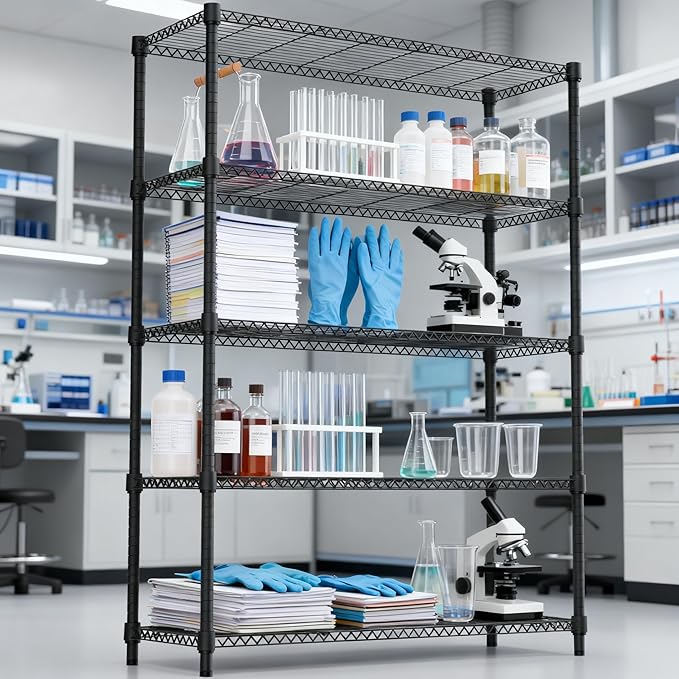 M MZG 5 Tiers Shelf 1750 lbs Steel Storage Shelving Utility Shelving Unit Steel - Image 5