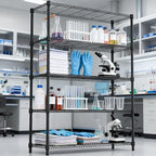 M MZG 5 Tiers Shelf 1750 lbs Steel Storage Shelving Utility Shelving Unit Steel - Image 5