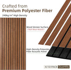 TO-TH Wood-Look Acoustic Wall Panels, 10 Pack 47.2” x 23.6” Sound Panels - Image 2