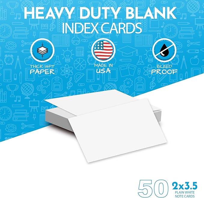 Home Advantage 2x3.5 Blank Index Cards - Image 2