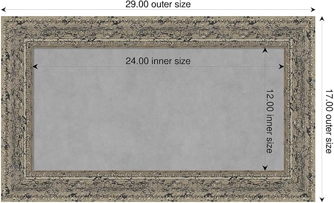 Amanti Art Silver Framed Magnetic Board 17x29 Small Vision Board - Image 2