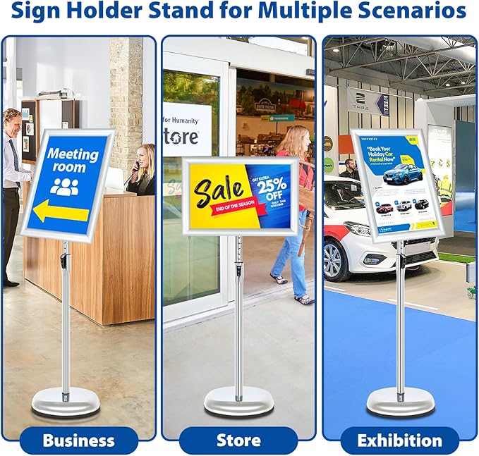 VAIIGO 6Packs Floor Standing Sign Holder Stands - Image 8