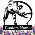 Personalized Baseball Metal Sign Custom Baseball Signs Wall Art, Custom Name by HengMeiZiK