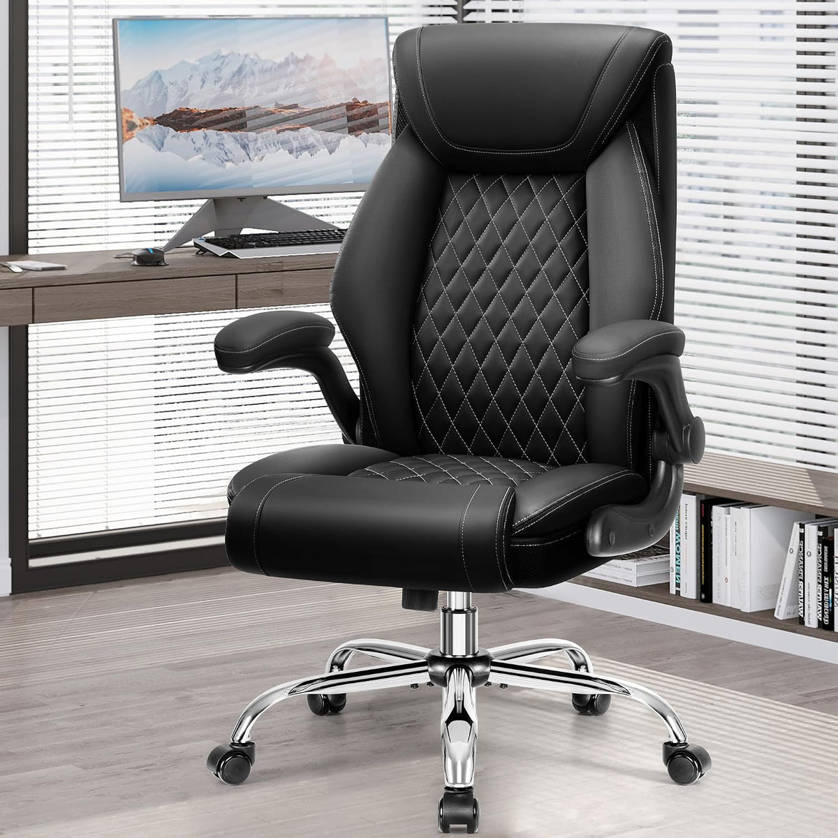 Office Chair, Ergonomic High Back Home Office Desk Chair, Big and Tall Breath...