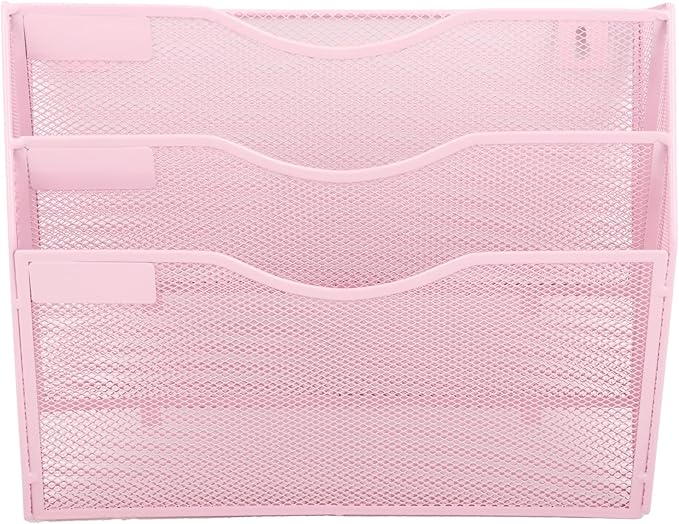 EASEPRES 3 Pocket Mesh Hanging Wall File Organizer, Wall Mounted Mail Paper - Image 5