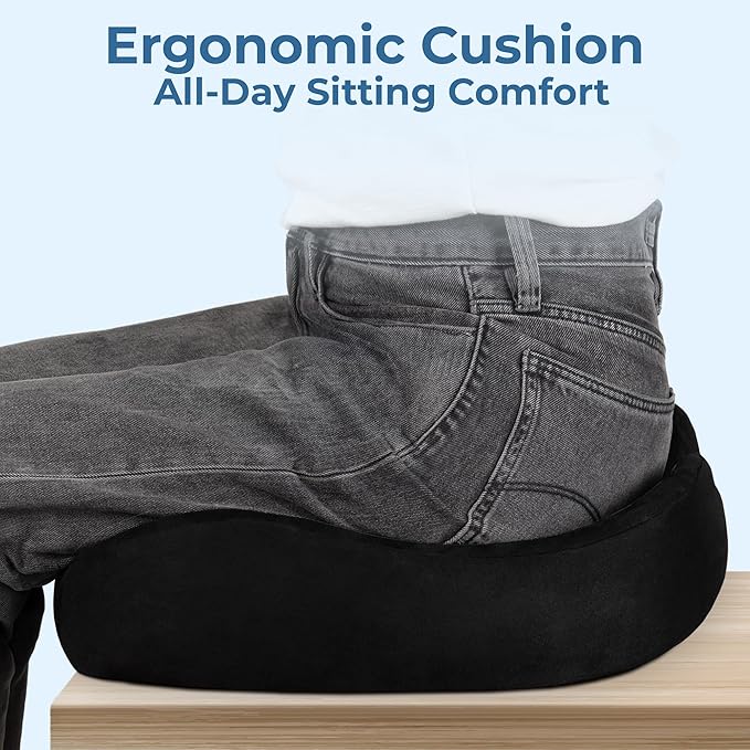 5 STARS UNITED Seat Cushion for Tailbone Pain Relief – Large Memory Foam - Image 4