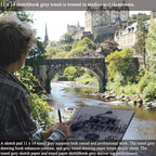 Fuxi Toned Gray Sketchbook 11x14, Large Drawing Pad, 60 Sheets Spiral Bound - Image 7