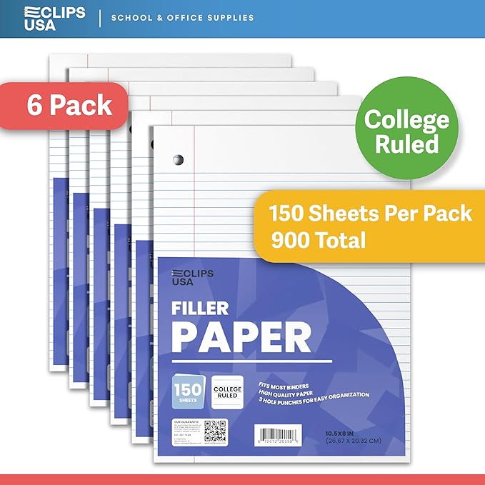 Loose Leaf Paper College Ruled Notebook Paper College Ruled Lined Writing - Image 4