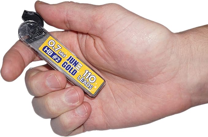 June Gold 440 Pieces, 0.7 mm HB #2 Lead Refills, 110 Pieces Per Dispenser - Image 2