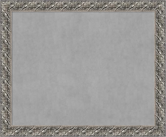Amanti Art Silver Framed Magnetic Board 38x46 X-Large Vision Board by AmantiArt