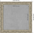 Amanti Art Silver Framed Magnetic Board 24x24 Medium Vision Board - Image 2