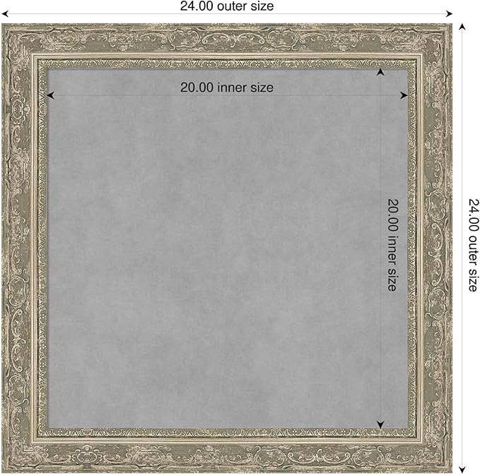 Amanti Art Silver Framed Magnetic Board 24x24 Medium Vision Board - Image 2