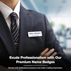 Custom Engraved Name Tags, Magnetic White and Blue Name Tags, Personalized Name - Image 2