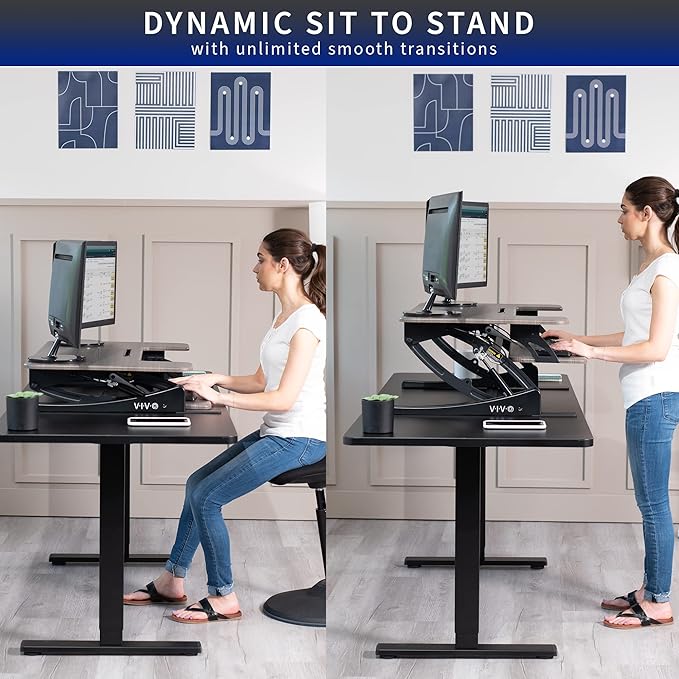 VIVO 36 inch Height Adjustable Stand Up Desk Converter, V Series, Quick Sit to - Image 3