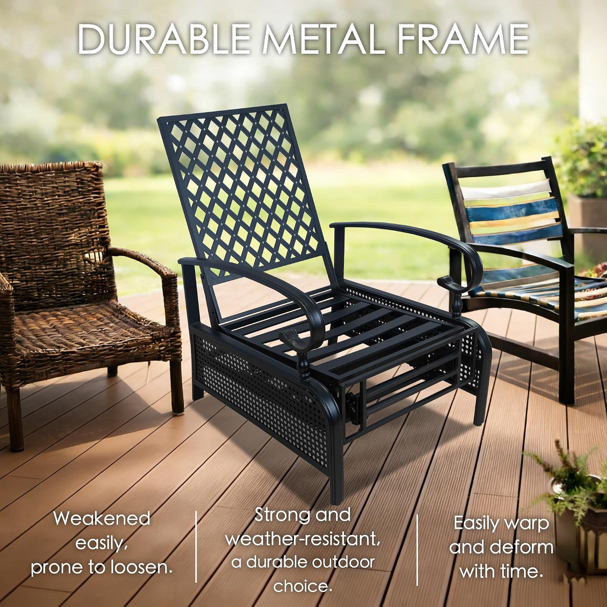 Kozyard Adjustable Outdoor Reclining Lounge Chair