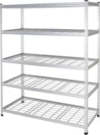 Amazon Basics 5 Shelf, High-Grade Aluminum, Adjustable, Shelving Unit by AmazonBasics