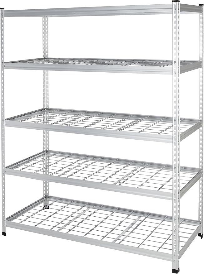 Amazon Basics 5 Shelf, High-Grade Aluminum, Adjustable, Shelving Unit by AmazonBasics