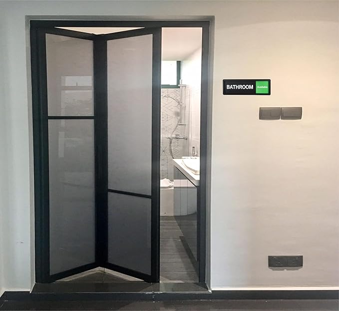 Bathroom Sign – In Use/Available Slide Switch Sign, Premium Durable Acrylic - Image 5