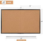 Board2by Extra Large Cork Bulletin Board 72" X 48", Foldable Notice Pin Board - Image 3