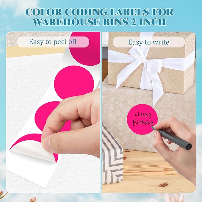 2 Inch Round Color Coding Labels - Image 4