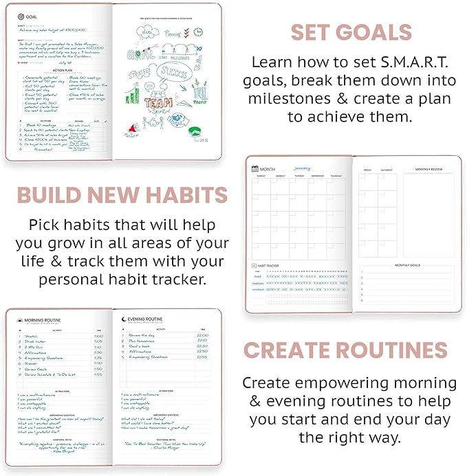 Wyze Planner Undated Daily Planner – 1-Year B5 Productivity Organizer - Image 3