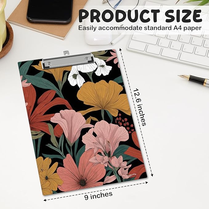 APIILVPQ Boho Clipboard，Floral Clipboards - Image 2