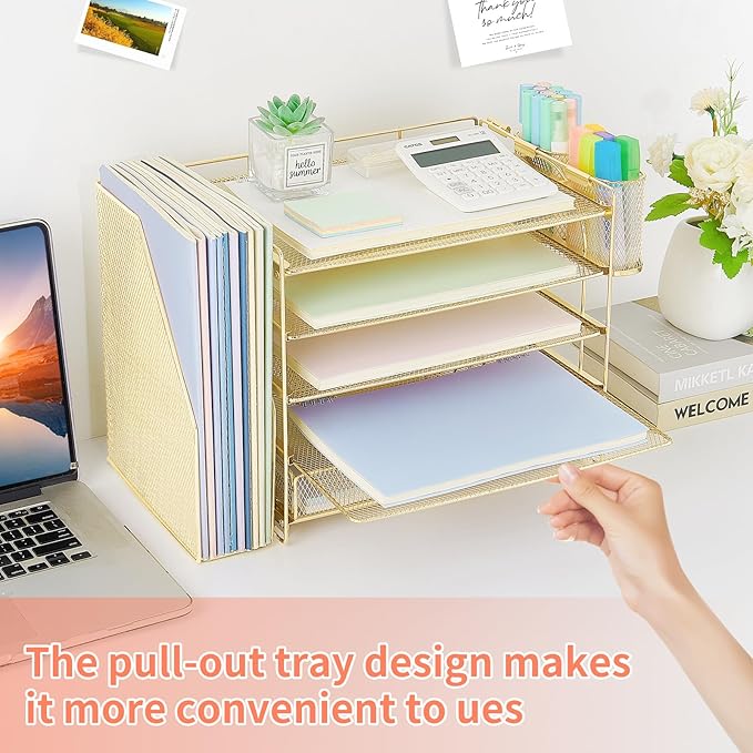 OPNICE Desk Organizer, 5-Tier Paper File Organizer - Image 5