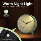Analog Alarm Clock, 4 inch Super Silent Non Ticking Small Clock - Image 4