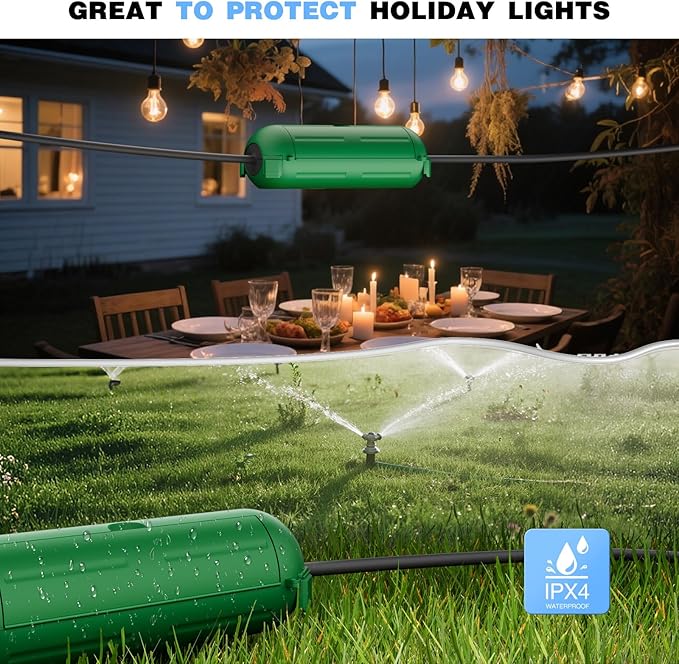 Flemoon Outdoor Extension Cord Safety Cover, IPX4 Waterproof Connection - Image 6