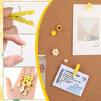 78 Pieces Push Pins Set Cute Thumb Tacks Decorative Flower Push Pins - Image 3