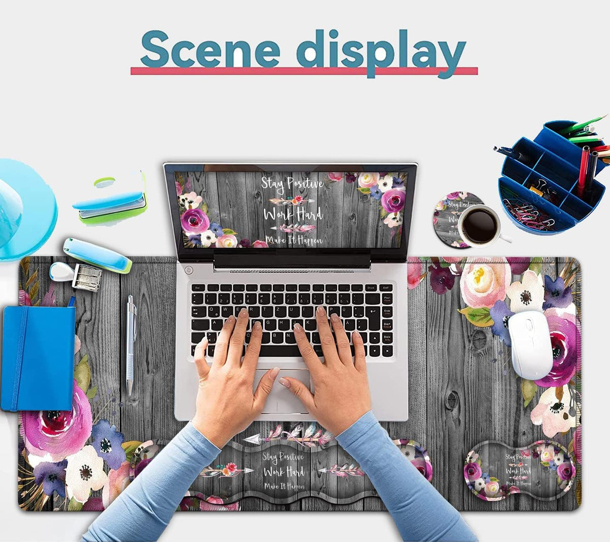Office Desk Pad,Large Mouse Pad,Laptop Desk Table Protector Writing Mat, Ergo...