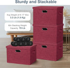Graciadeco Large 17" 36 Quart Collapsible Stackable Storage Bins - Image 3
