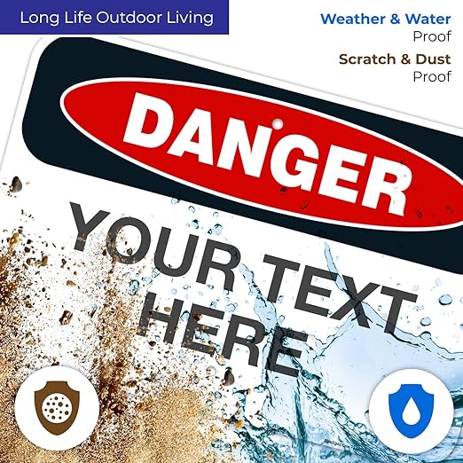 Custom Danger Sign, OSHA Sign, 12x18 Inches, Rust Free .063 Aluminum, Fade - Image 5