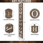 Home Sweet Home Sign for Front Door, Wood Rustic Front Porch Décor, Farmhouse - Image 5