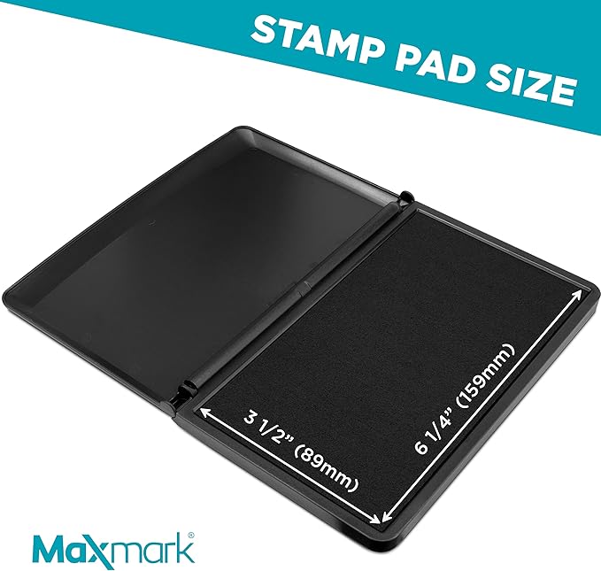 MaxMark Large Premium Black Ink Stamp Pad - Image 3