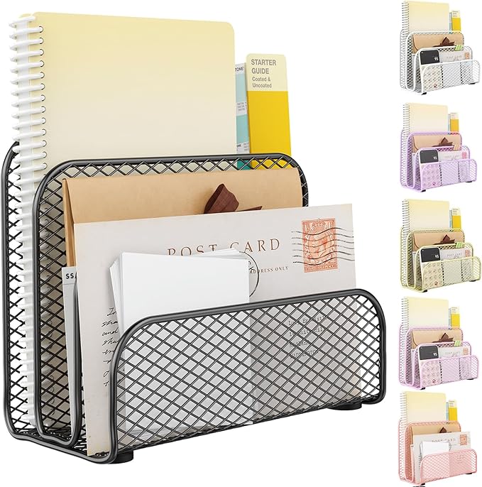 gianotter Mail Organizer Countertop, Metal File Holder by gianotter