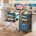Feyejade 6-Tier Rolling File Cart - Image 4
