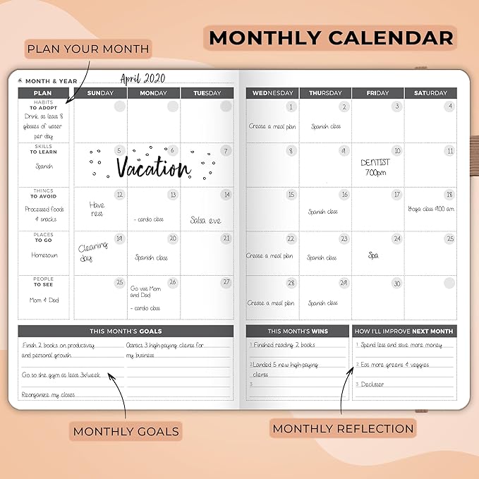 Clever Fox Planner – Undated Weekly & Monthly Planner - Image 4
