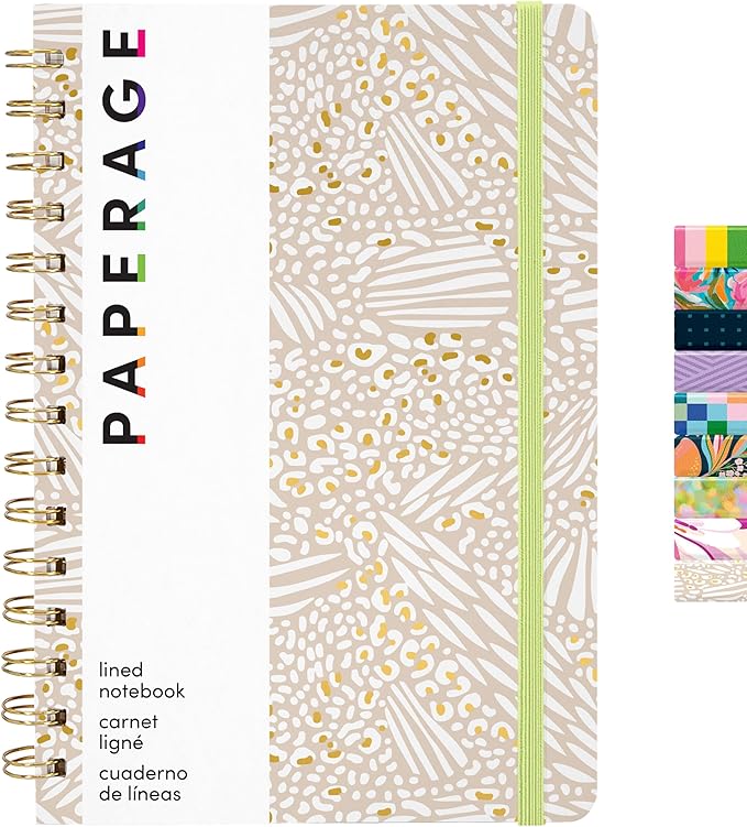 PAPERAGE Lined Spiral Journal Notebook, 160 Pages, Hardcover Journal by PAPERAGE