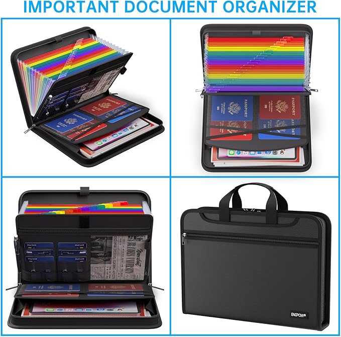 ENGPOW Accordion File Organizer, Fireproof Expanding File Folder - Image 4