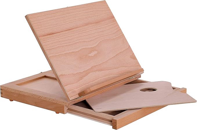 U.S. Art Supply Solid Solana Adjustable Wood Art Easel: Portable Beechwood by USArtSupply