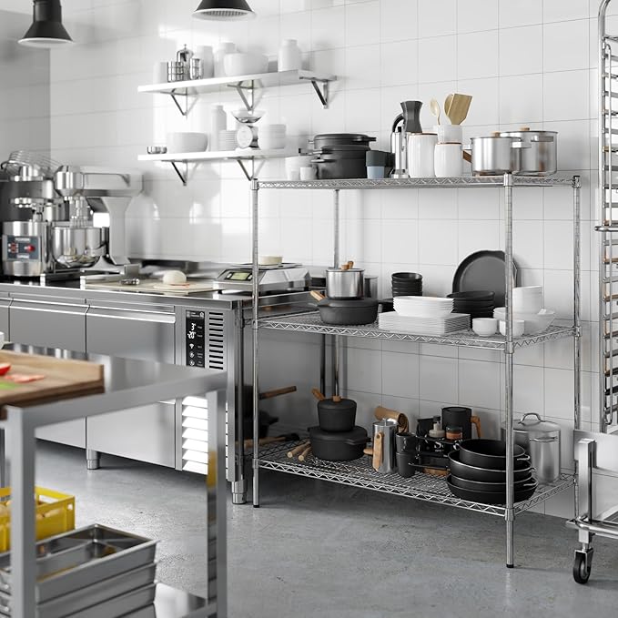 Regal Altair 24" Deep x 48" Wide x 54" Height Wire Shelving Kit | 3-Tier | NSF - Image 7