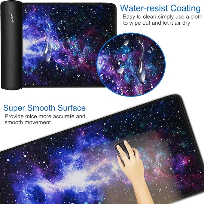 Large Mouse Pad, 31.5x15.7 inch Large Gaming Extended Computer Keyboard Mouse - Image 3