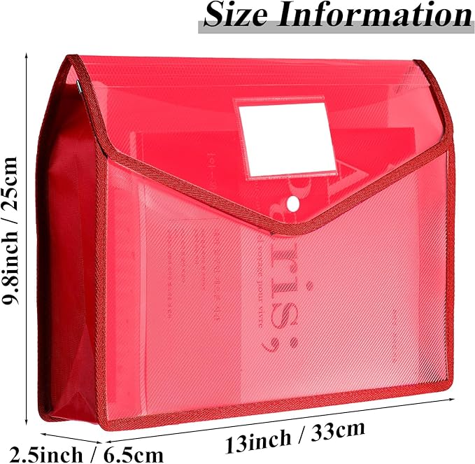 10 Pieces Plastic File Folders Envelope Expanding File Wallet Organizer - Image 2