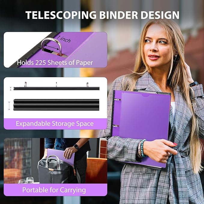 WOT I Telescoping Project Organizer, Refillable 3 Ring Binder - Image 2