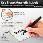 Attractivia Dry Erase Magnetic Labels 5.6 x 3.7 in, Pattern Borders, Large Dry - Image 2